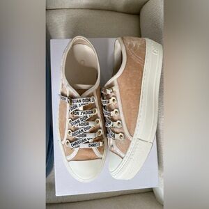 Christian Dior velvet low top sneakers size 38